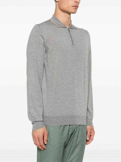 fine-knit polo shirt